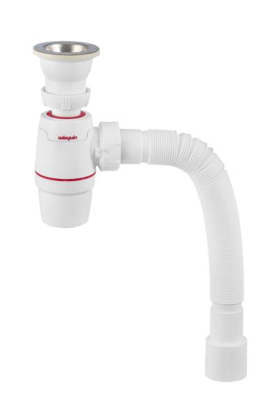 Сифон NEO 1½"х40/50 с гофротрубой L800 мм. WIRQUIN (30987075/30987067)