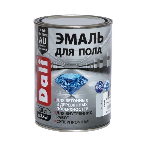 Эмаль алкидная для пола серая, RAL7040, 0,8 л, Dali