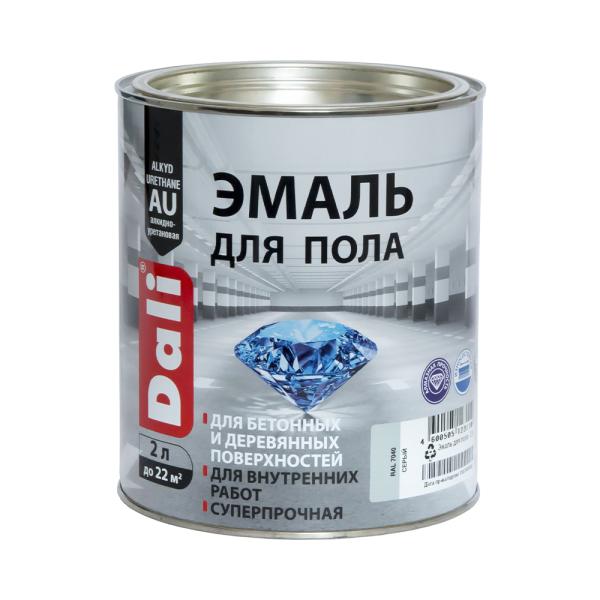 Эмаль алкидная для пола серая, RAL7040, 2 л, Dali