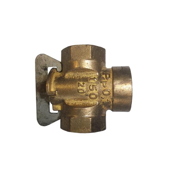 Кран конусный для газа 1/2" Г-Г-Б Цветлит латунь (94)
