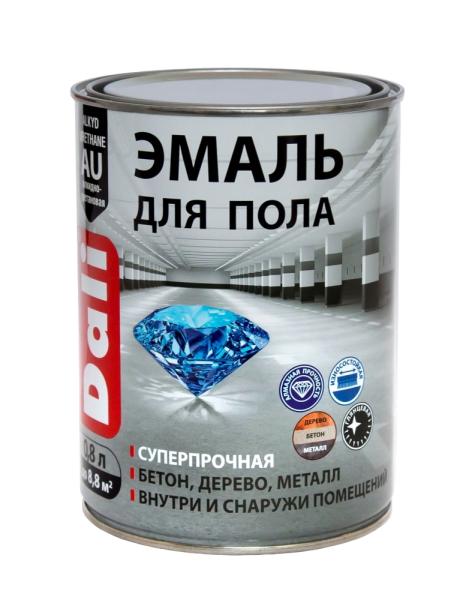 Эмаль алкидная для пола белая, 0,8 л, Dali