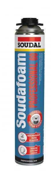 Пена монтажная профессиональная Soudafoam Professional 60, 750 мл, летняя, Soudal
